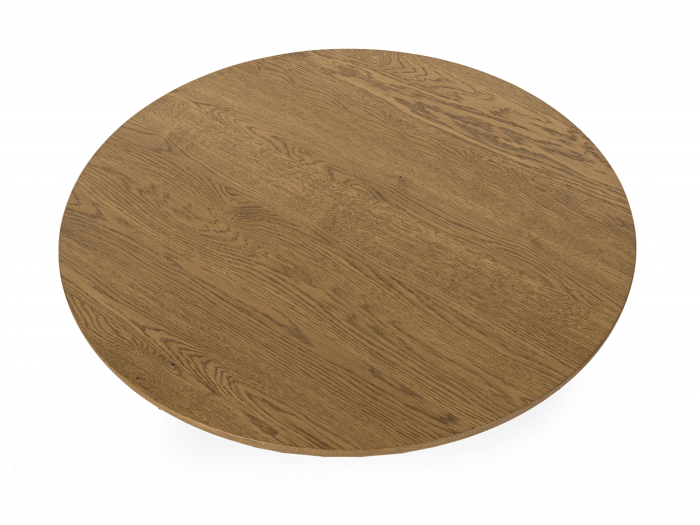 Masuta cafea rotunda Veneto D80x41cm, lemn masiv de stejar si microciment, multiple finisaje disponibile, stil contemporan [6]