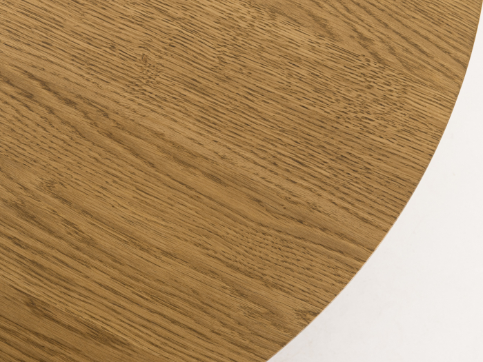 Masuta cafea rotunda Veneto D80x41cm, lemn masiv de stejar si microciment, multiple finisaje disponibile, stil contemporan [7]