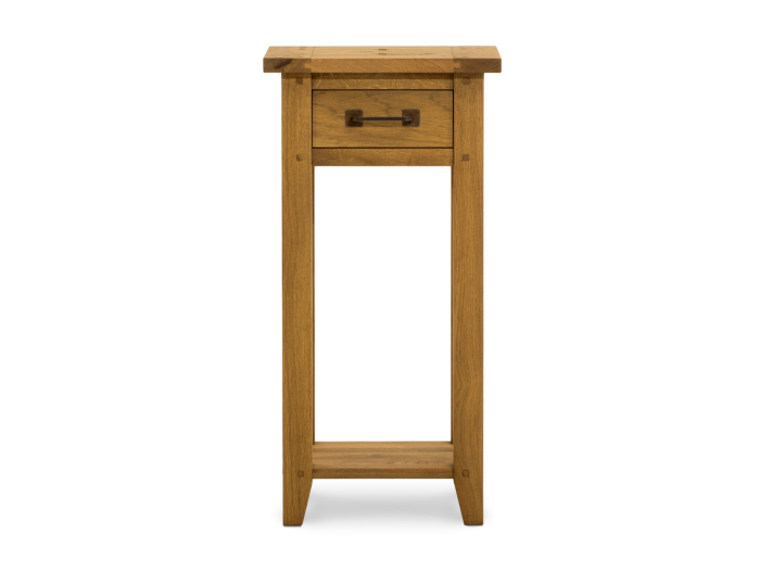 Masuta lampa 1 sertar 40cm Hunters, lemn masiv stejar, finisaj Castle Oak, stil rustic [15]