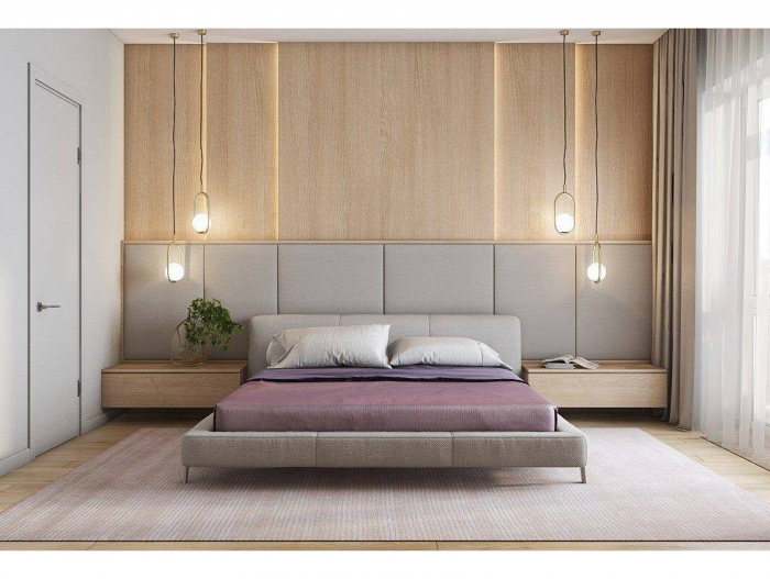 Pat tapitat Eterna, tablie inalta capitonata, somiera metalica, picioare inox 11cm, laterale dehusabile, stil contemporan, personalizabil [21]