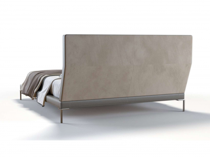 Pat tapitat minimalist Laval, tablie inalta capitonata, somiera metalica, picioare inox 18cm, laterale dehusabile, stil contemporan, personalizabil [11]