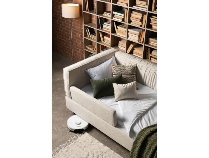 Pat pentru copii tapitat Parma, lada depozitare, picioare metalice 10cm, stil contemporan, personalizabil [18]