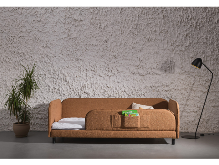 Pat pentru copii tapitat Rio, fara lada depozitare, picioare plastic 1cm, stil contemporan, personalizabil [20]