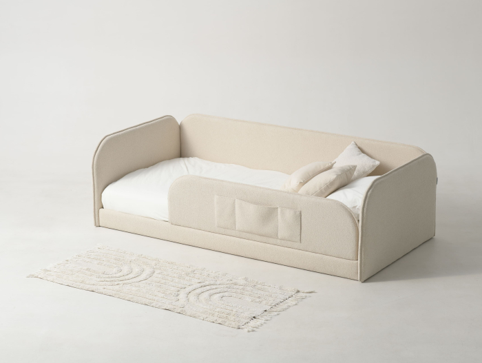 Pat pentru copii tapitat Rio, fara lada depozitare, picioare plastic 1cm, stil contemporan, personalizabil [3]