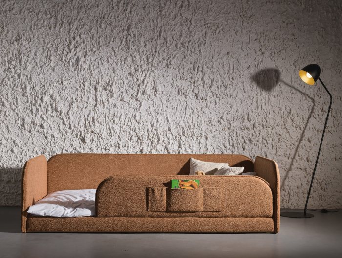 Pat pentru copii tapitat Rio, fara lada depozitare, picioare plastic 1cm, stil contemporan, personalizabil [10]