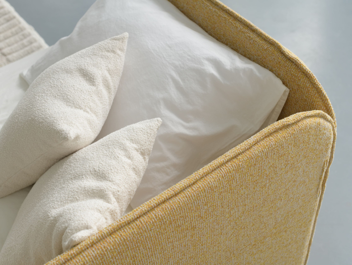 Pat pentru copii tapitat Todi A, sertar pentru depozitare, picioare plastic 3cm, stil contemporan, personalizabil [18]