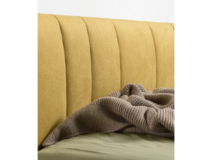 Pat pentru copii tapitat Vibe, cu laterala de protectie, spatiu de depozitare, picioare lemn 4cm, stil contemporan, personalizabil [5]