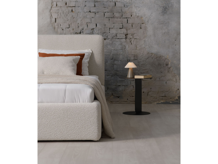 Pat tapitat Elim 2 cu tablie inalta capitonata, lada depozitare, somiera metalica, picioare plastic 3cm, laterale dehusabile, stil modern, personalizabil [25]