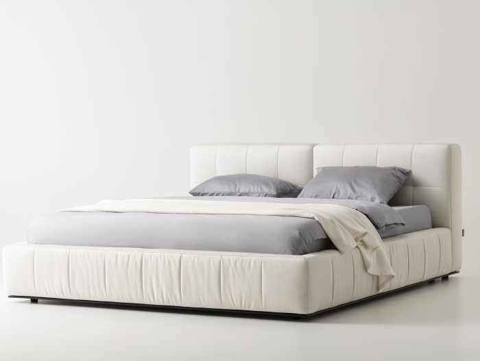 Pat tapitat Estro H90cm cu tablie capitonata, lada depozitare, somiera metalica, picioare lemn 4cm, laterale dehusabile, stil contemporan, personalizabil [7]