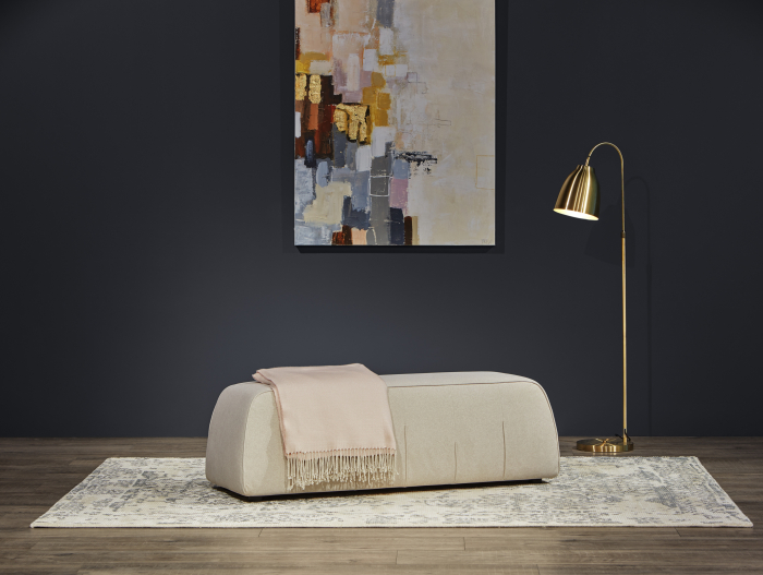 Pat tapitat Hanni cu tablie inalta capitonata, lada depozitare, somiera metalica, picioare plastic 2cm, stil contemporan, personalizabil [12]