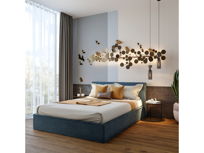 Pat tapitat Kioto, lada depozitare, somiera metalica, picioare plastic 3cm, laterale dehusabile, stil contemporan, personalizabil [5]