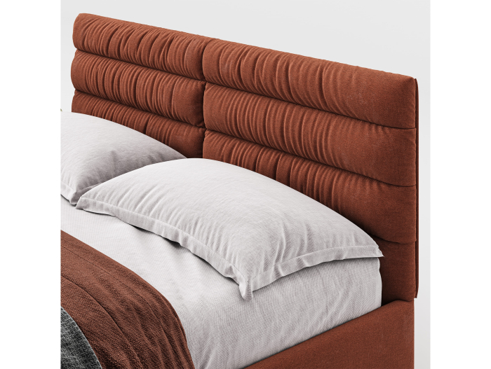 Pat tapitat Narni 2 cu tablie inalta, lada depozitare, somiera metalica, picioare metalice 11cm, laterale dehusabile, stil modern, personalizabil [7]