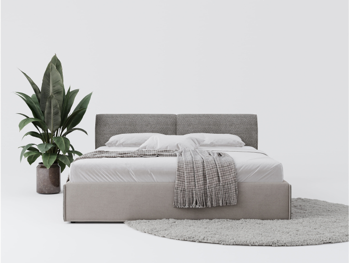 Pat tapitat Novara cu tablie inalta, lada depozitare, somiera metalica, picioare metalice 11cm, laterale dehusabile, stil modern, personalizabil [5]