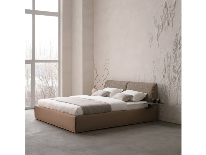 Pat tapitat Novara cu tablie inalta, lada depozitare, somiera metalica, picioare metalice 11cm, laterale dehusabile, stil modern, personalizabil [16]