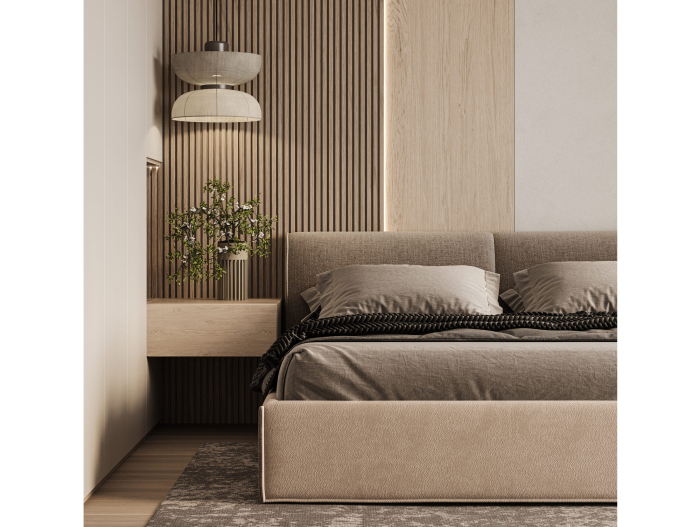 Pat tapitat Novara cu tablie inalta, lada depozitare, somiera metalica, picioare metalice 11cm, laterale dehusabile, stil modern, personalizabil [23]