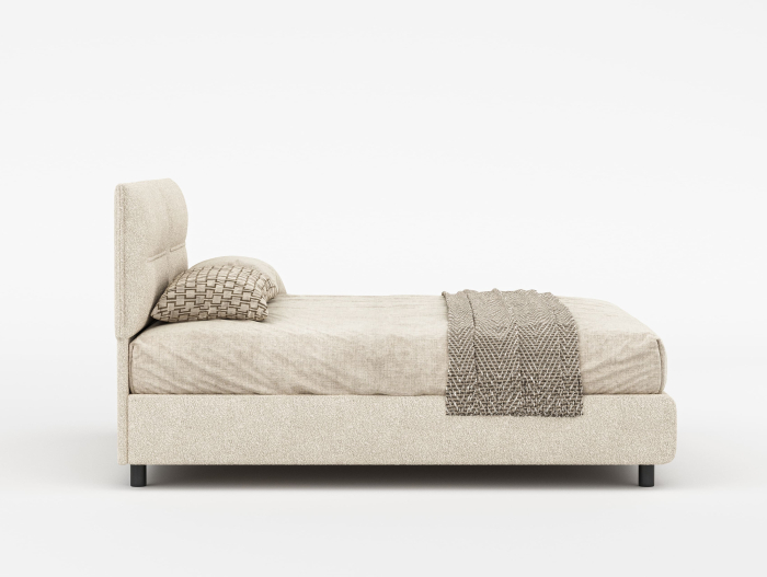 Pat tapitat Salerno cu tablie inalta, lada depozitare, somiera metalica, picioare metalice 10cm, laterale dehusabile, stil modern, personalizabil [4]