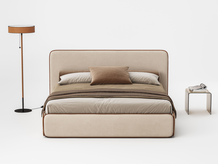 Pat tapitat Torino cu tablie inalta capitonata, lada depozitare, somiera metalica, picioare plastic 3cm, laterale dehusabile, stil modern, personalizabil [4]