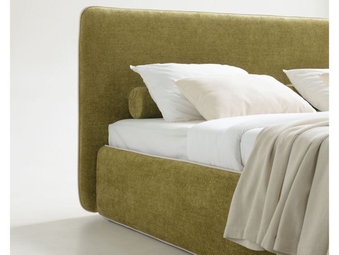 Pat tapitat Torino cu tablie inalta capitonata, lada depozitare, somiera metalica, picioare plastic 3cm, laterale dehusabile, stil modern, personalizabil [8]