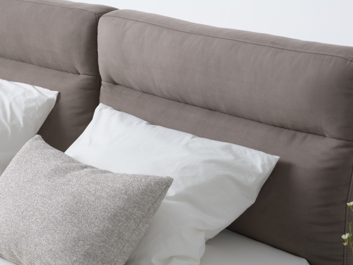 Pat tapitat Vancouver cu tablie inalta ultra-comfortabila, lada depozitare, somiera metalica, picioare plastic 3cm, laterale dehusabile, stil contemporan, personalizabil [12]