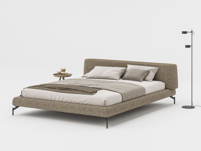 Pat tapitat Vertigo cu tablie inalta capitonata, picioare metal 16cm, laterale dehusabile, stil contemporan, personalizabil [11]