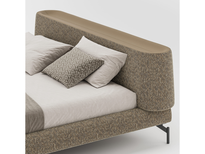 Pat tapitat Vertigo cu tablie inalta capitonata, picioare metal 16cm, laterale dehusabile, stil contemporan, personalizabil [10]