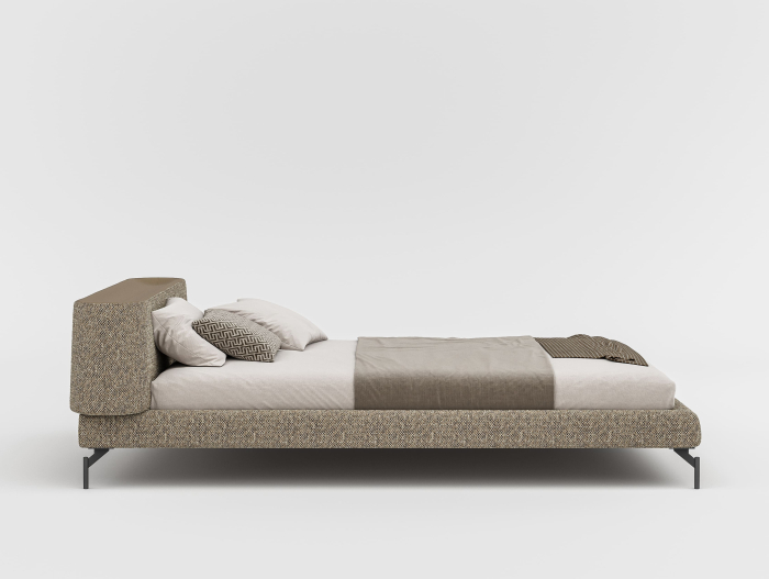 Pat tapitat Vertigo cu tablie inalta capitonata, picioare metal 16cm, laterale dehusabile, stil contemporan, personalizabil [12]