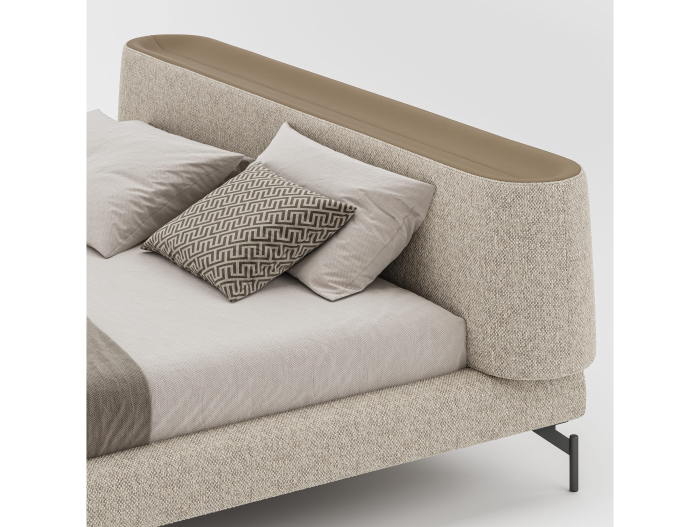 Pat tapitat Vertigo cu tablie inalta capitonata, picioare metal 16cm, laterale dehusabile, stil contemporan, personalizabil [5]