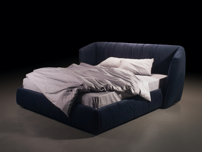 Pat tapitat Too Night, tablie inalta capitonata, lada depozitare, somiera metalica, picioare lemn 4cm, laterale dehusabile, stil contemporan, personalizabil [10]