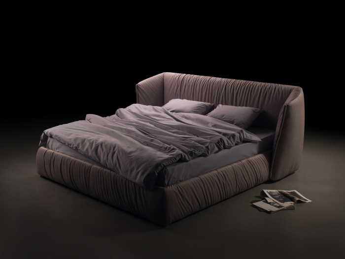 Pat tapitat Too Night, tablie inalta capitonata, lada depozitare, somiera metalica, picioare lemn 4cm, laterale dehusabile, stil contemporan, personalizabil [8]