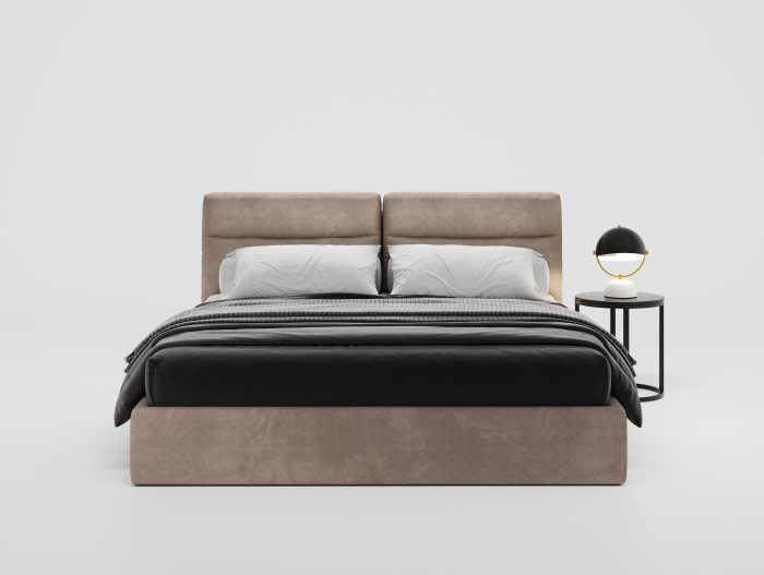 Pat tapitat Vancouver cu tablie inalta ultra-comfortabila, lada depozitare, somiera metalica, picioare plastic 3cm, laterale dehusabile, stil contemporan, personalizabil [2]