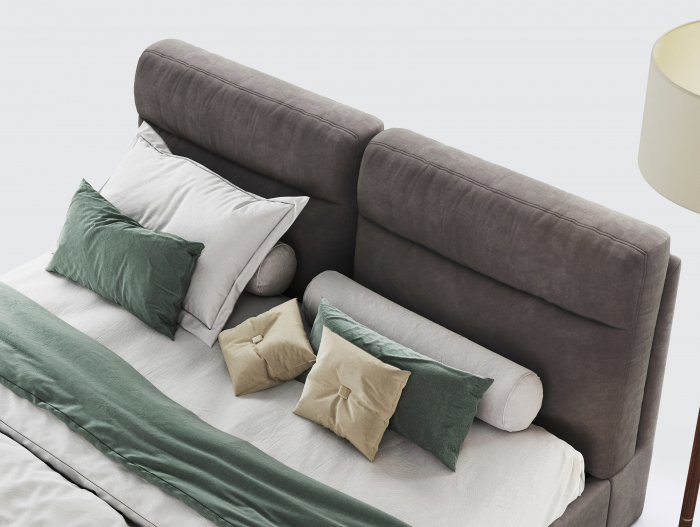 Pat tapitat Vancouver cu tablie inalta ultra-comfortabila, lada depozitare, somiera metalica, picioare plastic 3cm, laterale dehusabile, stil contemporan, personalizabil [9]