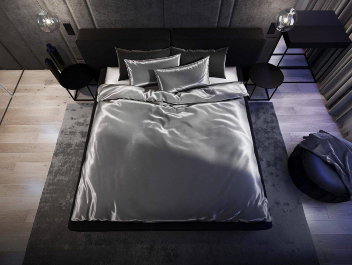 Pat tapitat Vogue, tablie inalta capitonata, somiera metalica, picioare inox 14cm, laterale dehusabile, stil contemporan, personalizabil [24]