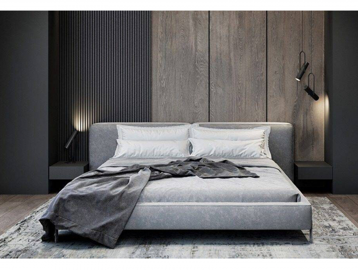 Pat tapitat Vogue, tablie inalta capitonata, somiera metalica, picioare inox 14cm, laterale dehusabile, stil contemporan, personalizabil [20]