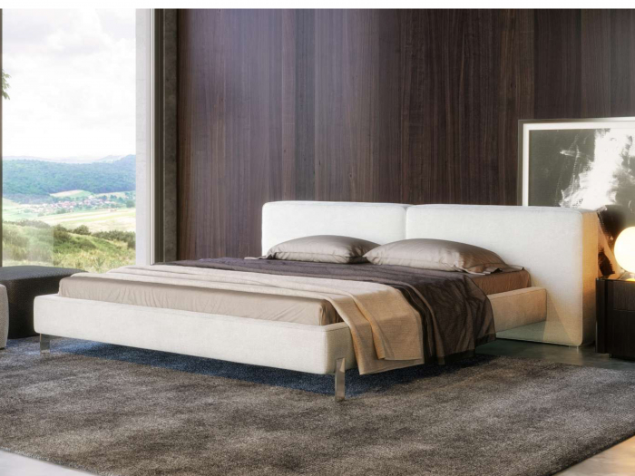 Pat tapitat Vogue, tablie inalta capitonata, somiera metalica, picioare inox 14cm, laterale dehusabile, stil contemporan, personalizabil [2]