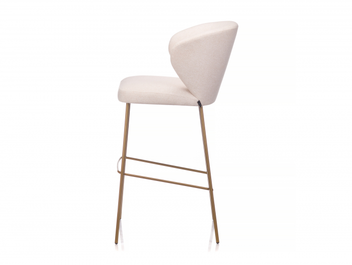 Scaun bar H65cm Stella, tapitat, personalizabil, picioare metalice, stil contemporan, tapiterie stofa sau piele [6]