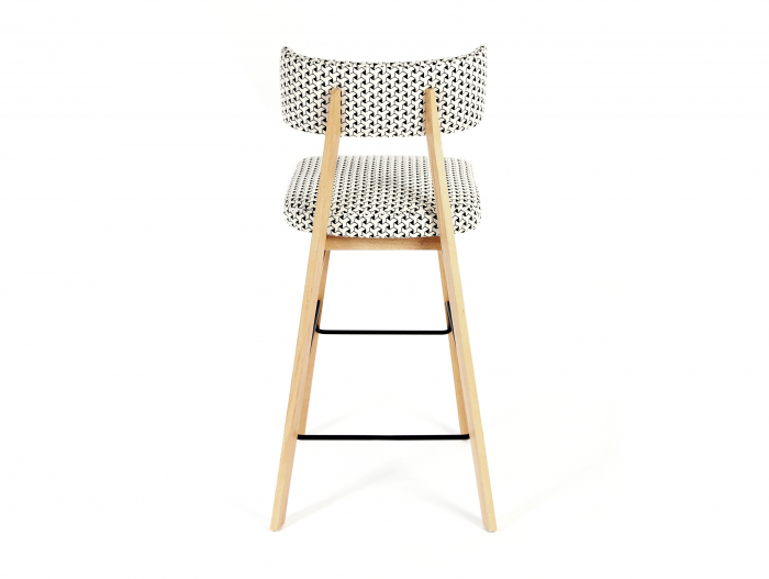Scaun bar H75cm Chloe, tapitat, personalizabil, lemn masiv stejar, stil contemporan, tapiterie stofa sau piele [8]