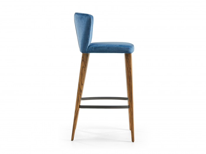 Scaun bar Jewel, tapitat, personalizabil, picioare lemn masiv si otel, stil modern, tapiterie stofa [3]