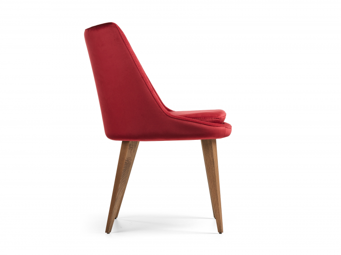 Scaun Cesena, tapitat, personalizabil, picioare lemn masiv, stil modern, tapiterie stofa [2]