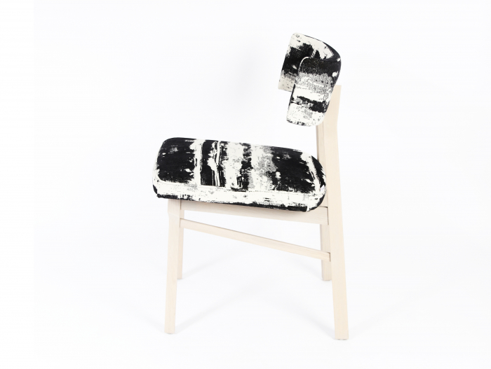 Scaun Chloe, tapitat, personalizabil, lemn masiv stejar, stil contemporan, tapiterie stofa sau piele [3]