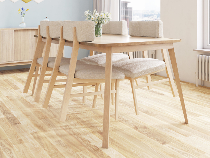 Scaun Chloe, tapitat, personalizabil, lemn masiv stejar, stil contemporan, tapiterie stofa sau piele [2]