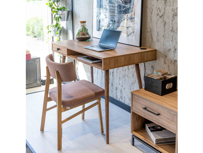 Scaun Chloe, tapitat, personalizabil, lemn masiv stejar, stil contemporan, tapiterie stofa sau piele [6]