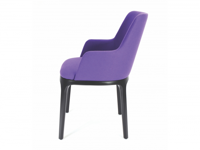 Scaun cu brate Movano, tapitat, personalizabil, picioare lemn masiv, scoica lemn masiv, stil contemporan, tapiterie stofa sau piele [2]
