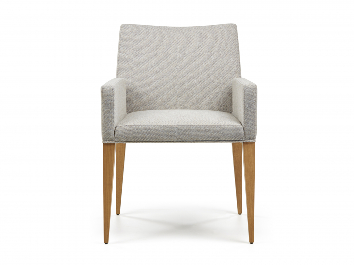 Scaun cu brate Turin, tapitat, personalizabil, picioare lemn masiv, stil modern, tapiterie stofa [4]