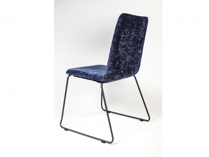 Scaun minimalist stivuibil Lara Plus, tapitat, personalizabil, picioare metal, scoica lemn masiv, stil contemporan, tapiterie stofa sau piele [4]