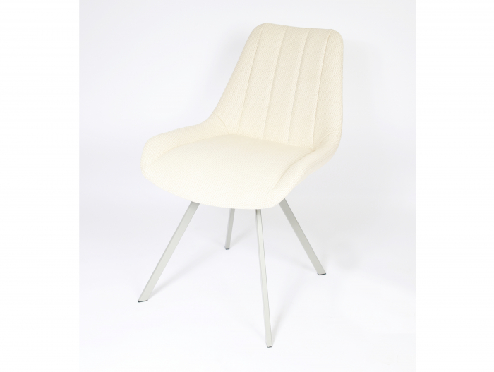 Scaun Simon, tapitat, personalizabil, picioare metalice, scoica lemn masiv, stil contemporan, tapiterie stofa sau piele [5]
