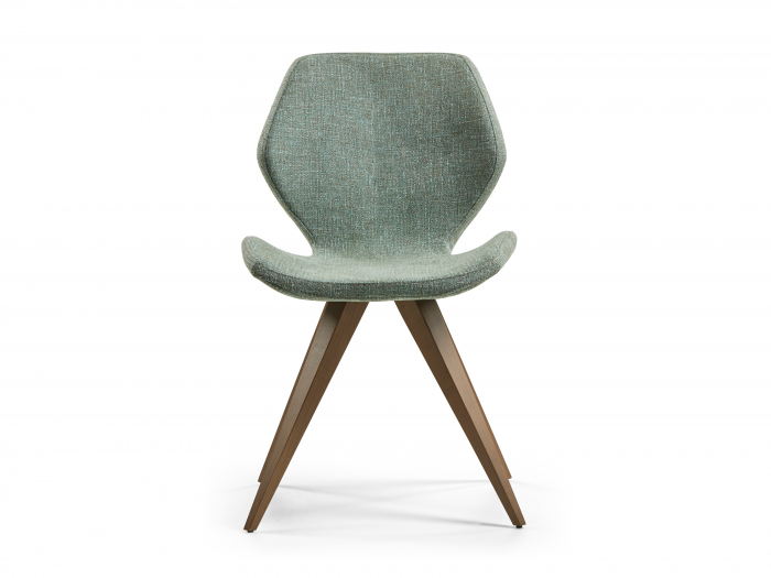 Scaun minimalist Yves, tapitat, personalizabil, picioare lemn masiv, stil modern, tapiterie stofa [3]