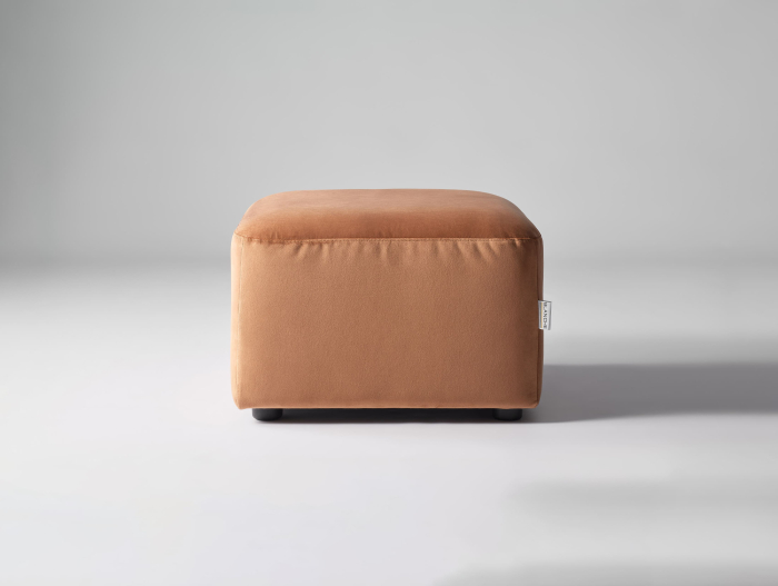 Taburet tapitat Puff One 55x55cm, tapitat, personalizabil, stil minimalist [3]