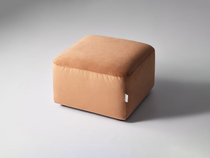 Taburet tapitat Puff One 55x55cm, tapitat, personalizabil, stil minimalist [2]