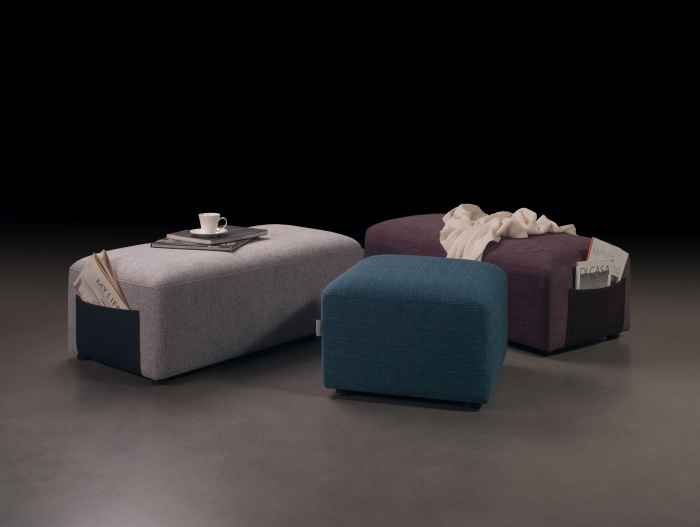 Taburet tapitat Puff Twice 110x55cm, tapitat, personalizabil, stil minimalist [5]