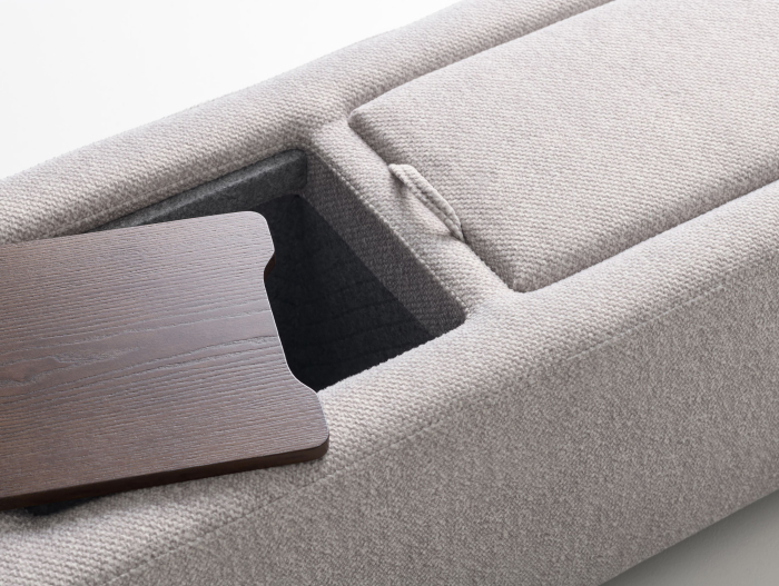 Taburet tapitat Soft 114x40cm, cu spatiu de depozitare, tapitat, personalizabil, stil minimalist [4]